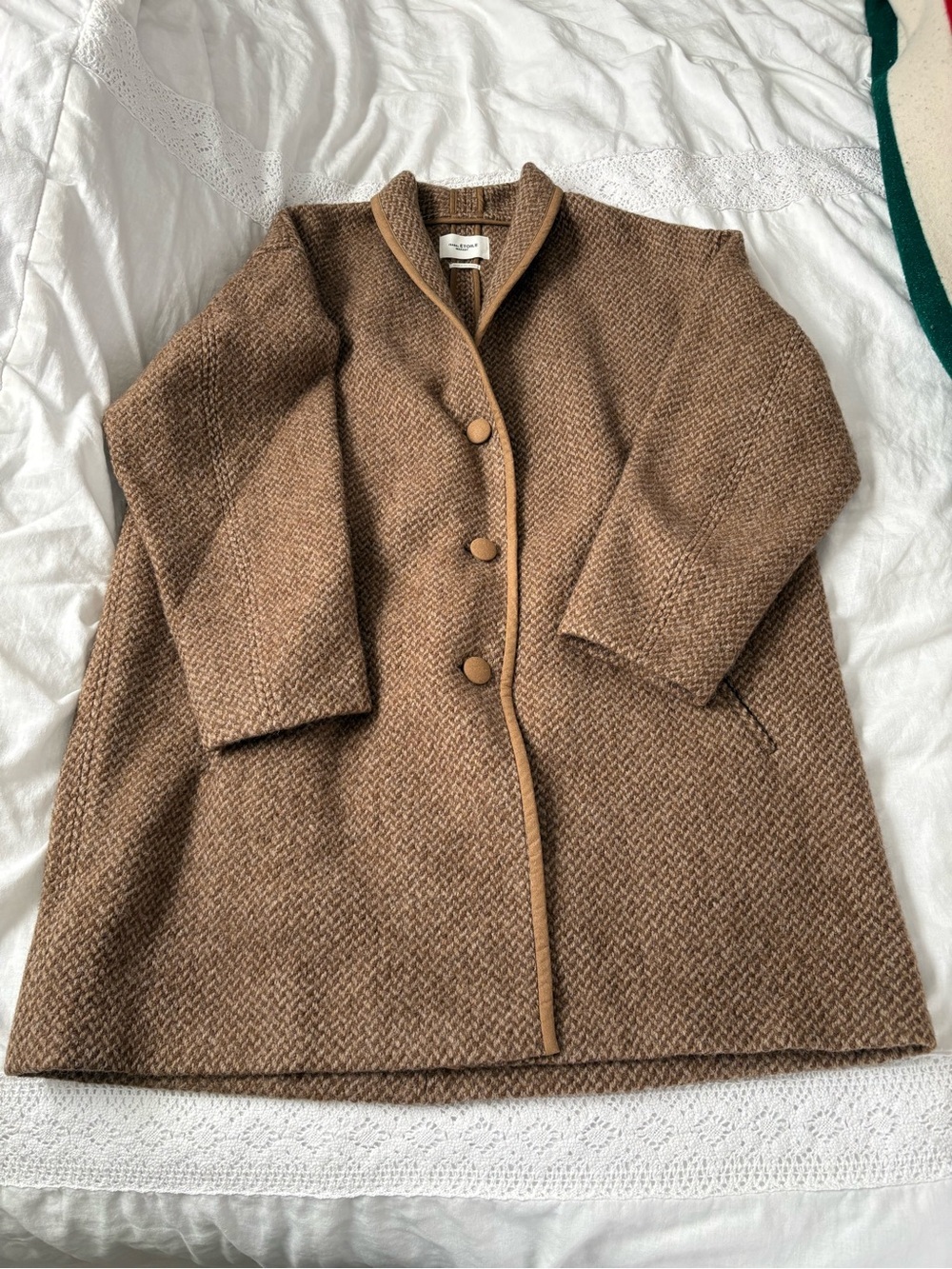 ISABEL MARANT ÉTOILE Sz 38 (US MEDIUM) Jelanyo Coat In Camel In Brown - Picture 4 of 14